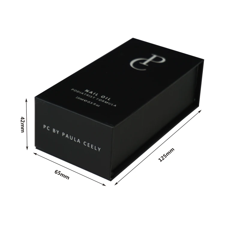 matte black custom printed rigid cardboard magnetic closure paper gift dropper bottle hemp essential cbd oil packaging box