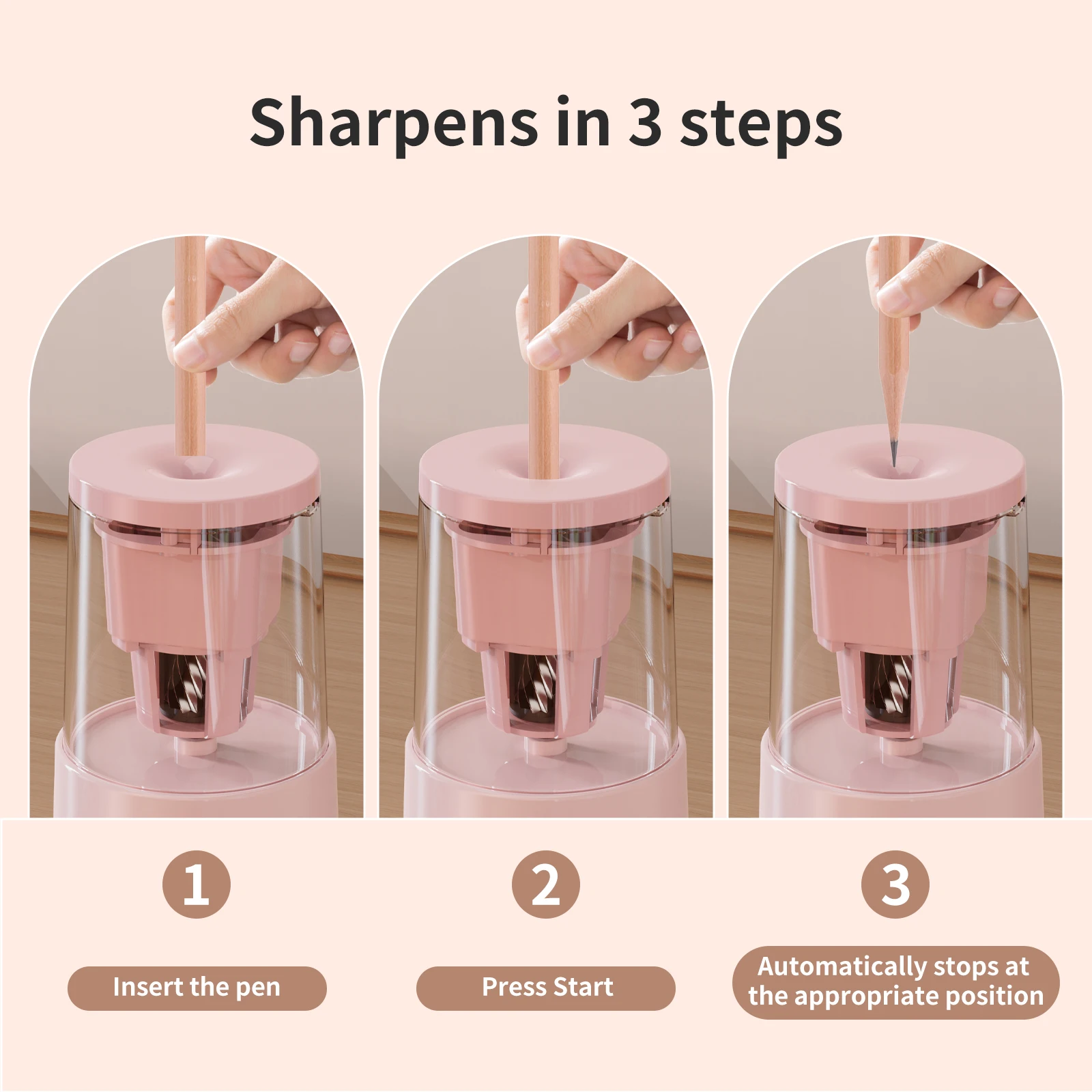 China Full automatic electric pencil sharpeners for kids girl boy