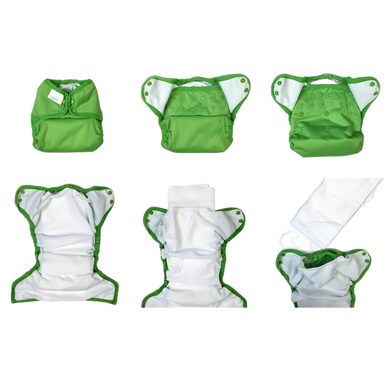 Regular Cloth Diaper with All-Round Edge-Wrapped Front Flap Single Sticker Plain Fleece Fabric High-Quality Baby diaper