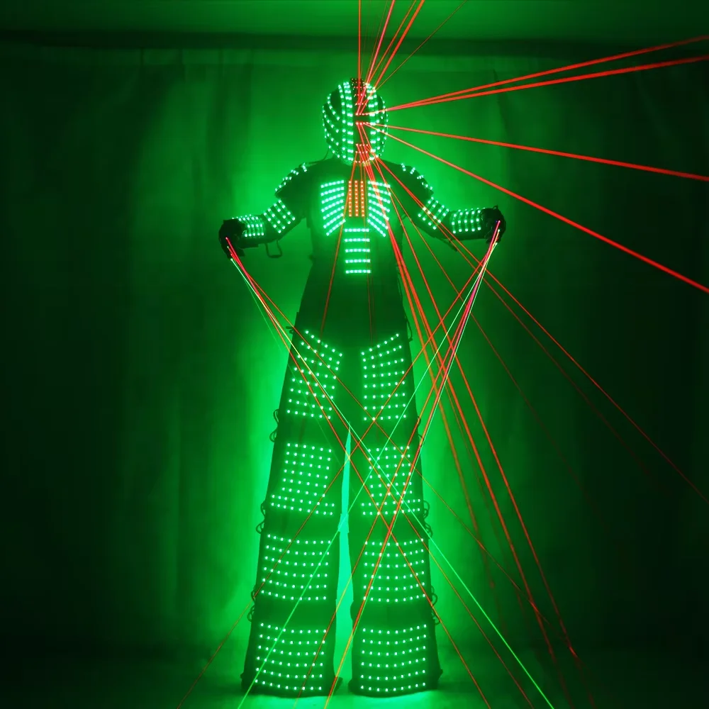 High quality LED light-emitting robot wearable nightclub party performance LED dance costume