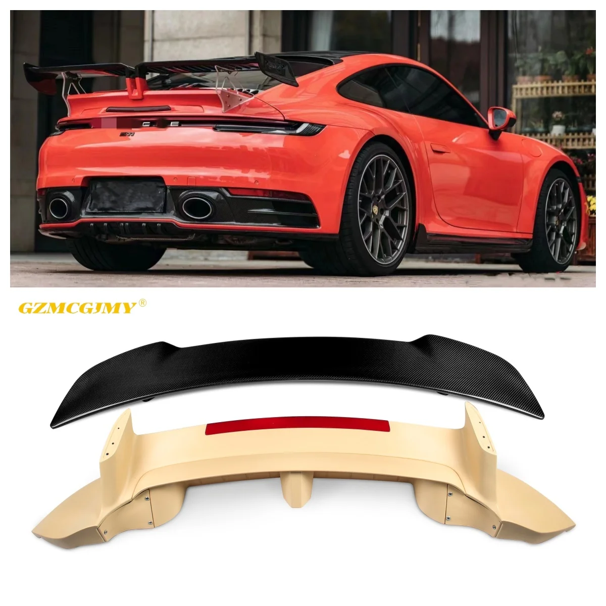 High quality Te style carbon fiber wing suitable for Porsche 992 Carrera Carrera S spoiler