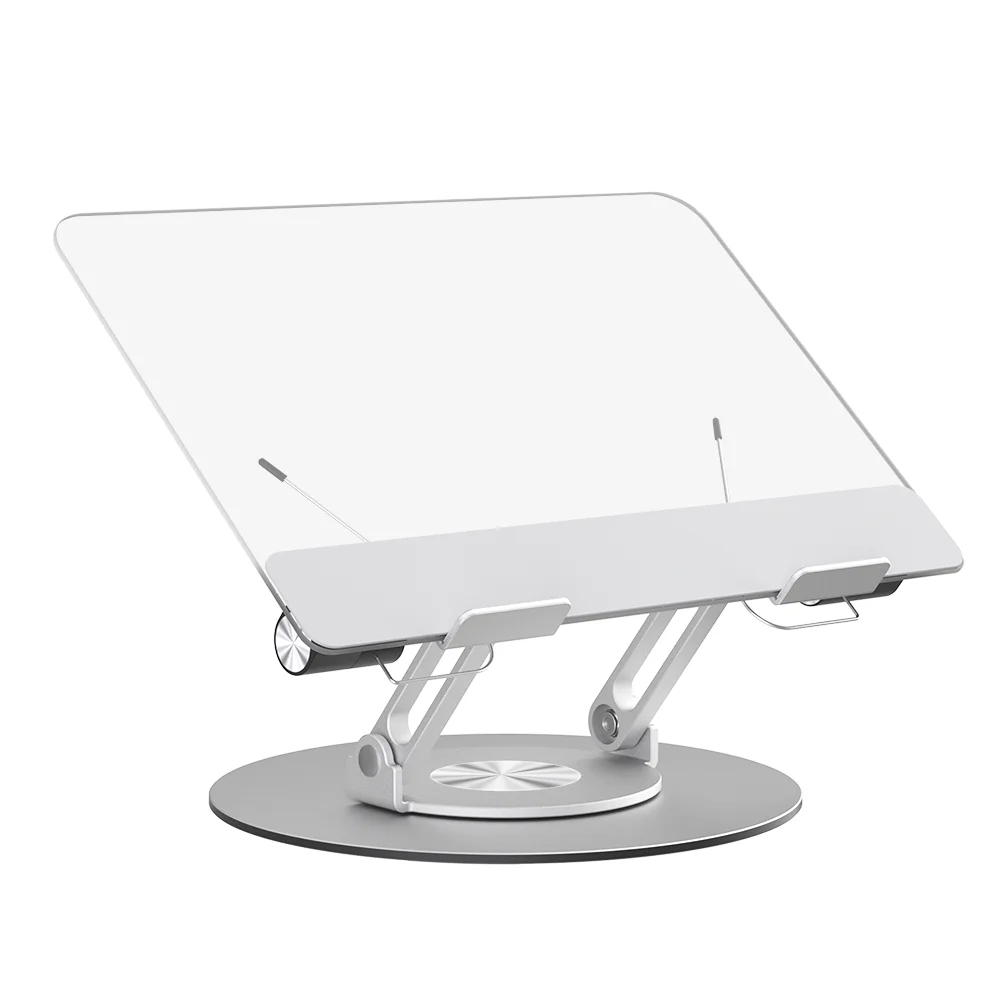 Акриловая подставка для чтения книг, алюминиевая 360 Вращающаяся подставка для книг, Бесплатная регулировка, подставка для книг, прозрачные подставки для книг