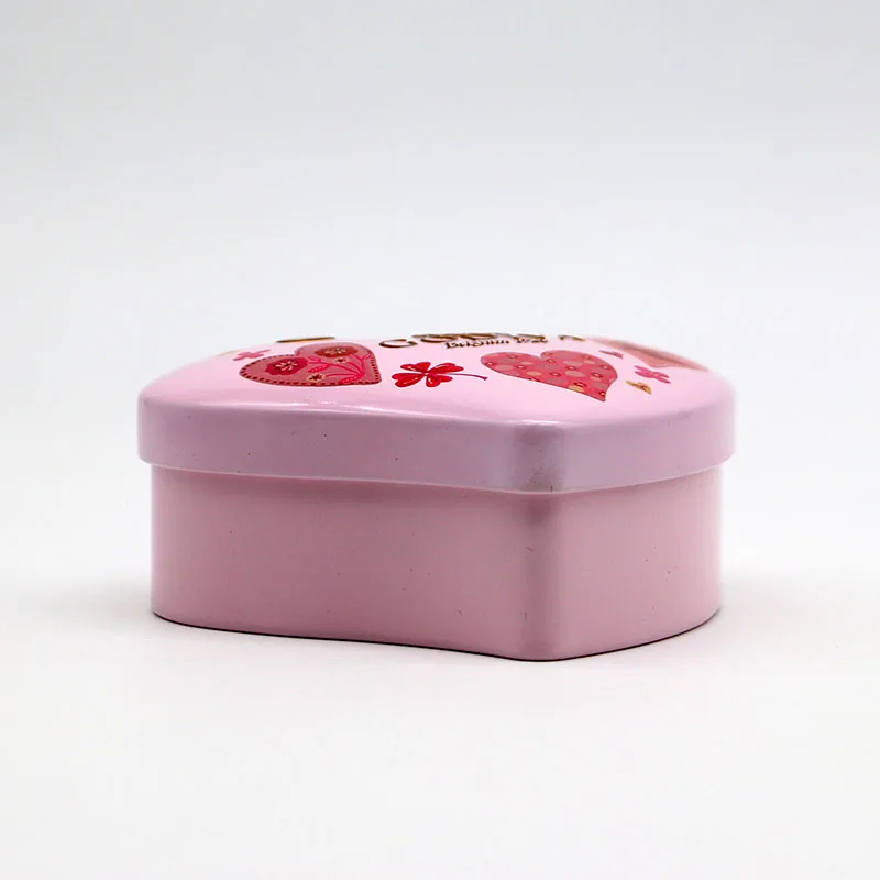 High Quality Heart-Shaped Tinplate Metal Jars Tin Food Tea Cake & Jewelry Packaging Low Price Christmas Cookie & Chocolate Can