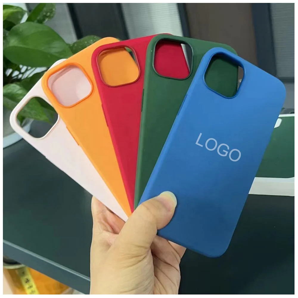 Custom LOGO Animation Cover Popups Liquid Silicon Magnetic Phone Case for Iphone 14 13 12 Pro Max Plus For Magsafes