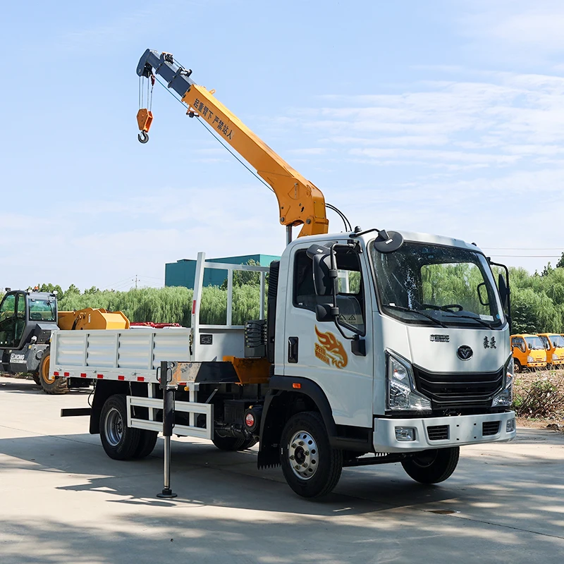 Straight Portable Mounted Mini Pickup Mobile Telescopic Knuckle Boom Truck Mounted Crane