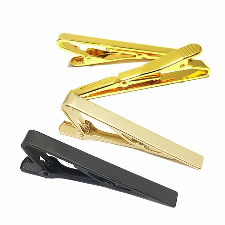 Supplier Custom Personalized Silver Gold Rose Gold Black Stainless Steel For Set Men Gift Metal Clasp Clamps Tie Clip