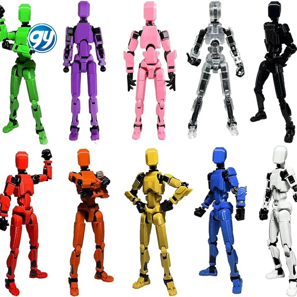 Figura De Accion Wholesale Articulated Multi Joint Moving Doll Dummy Lucky 13 3d Printed Robot Toy T13 Action Figure