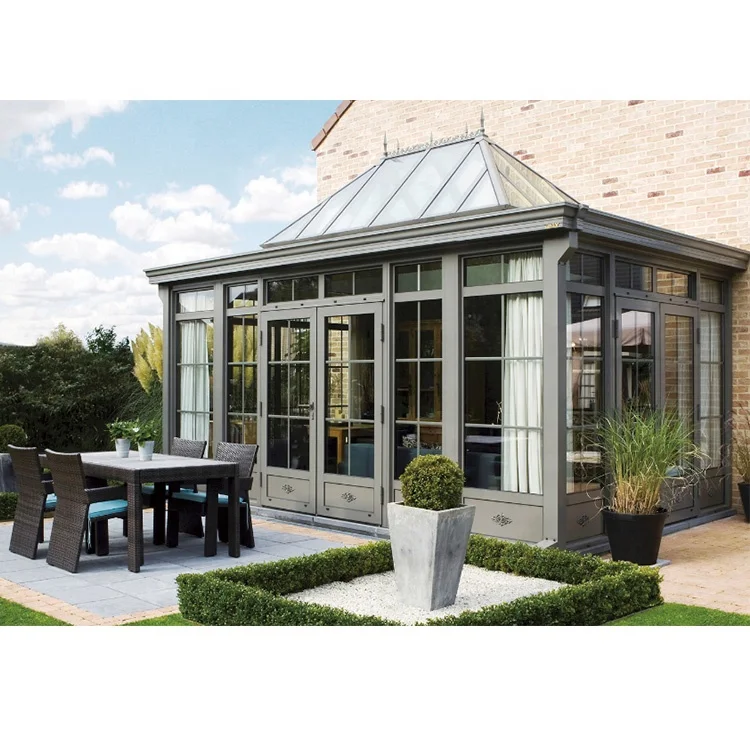 aluminum prefab extrusion garden sunroom houses designs with swimming pools