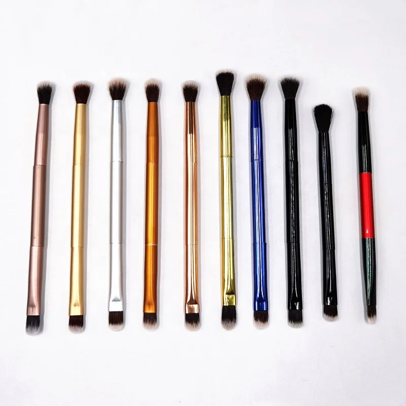 Double End Aluminum Eyeshadow Shading Brush Eye Powder Foundation Makeup Brush Single nk3 Double Headed Eye Shadow Brush
