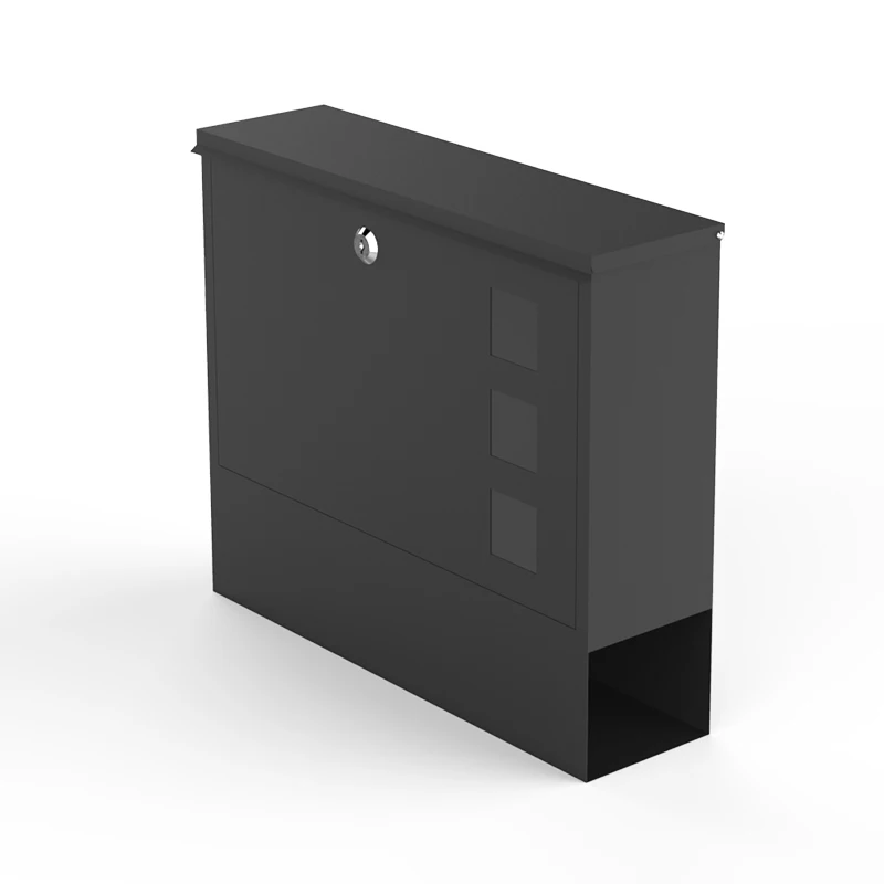 Black Wholesale Mail Box Outdoor Mailbox Stainless Steel American Mailbox