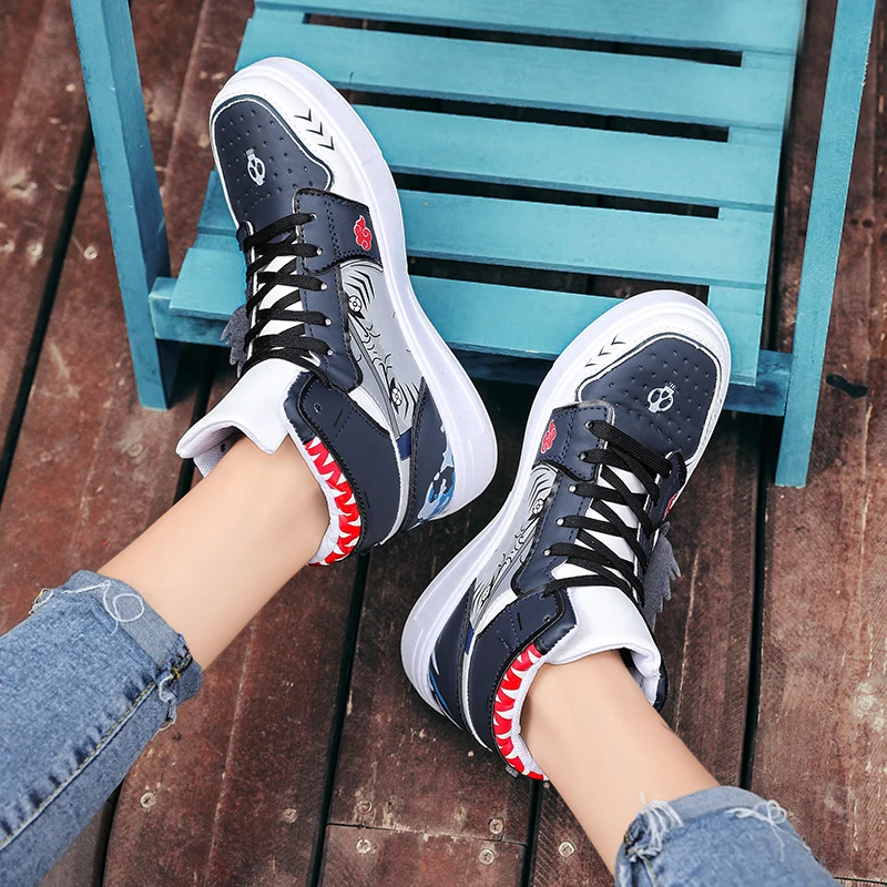 
Hot Sale Hard-wearing Men Shoes Anime High Top Shoes Naruto 3D Men Skateboard Shoes Casual shoess 