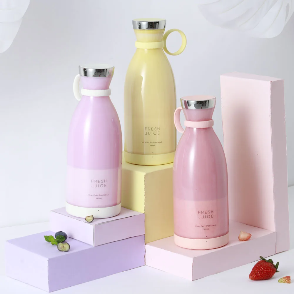 Japan Korea cordless rechargeable fresh juice bottle electric mixer juicer wireless charging orange small portable blenders