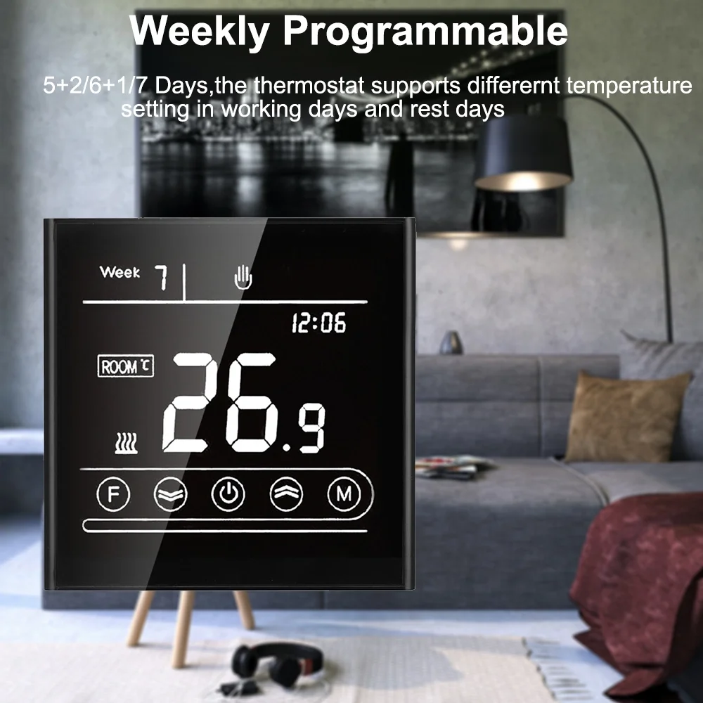 Electric Water Gas Boiler Floor Heating Temperature Controller Thermostat with Voice Control