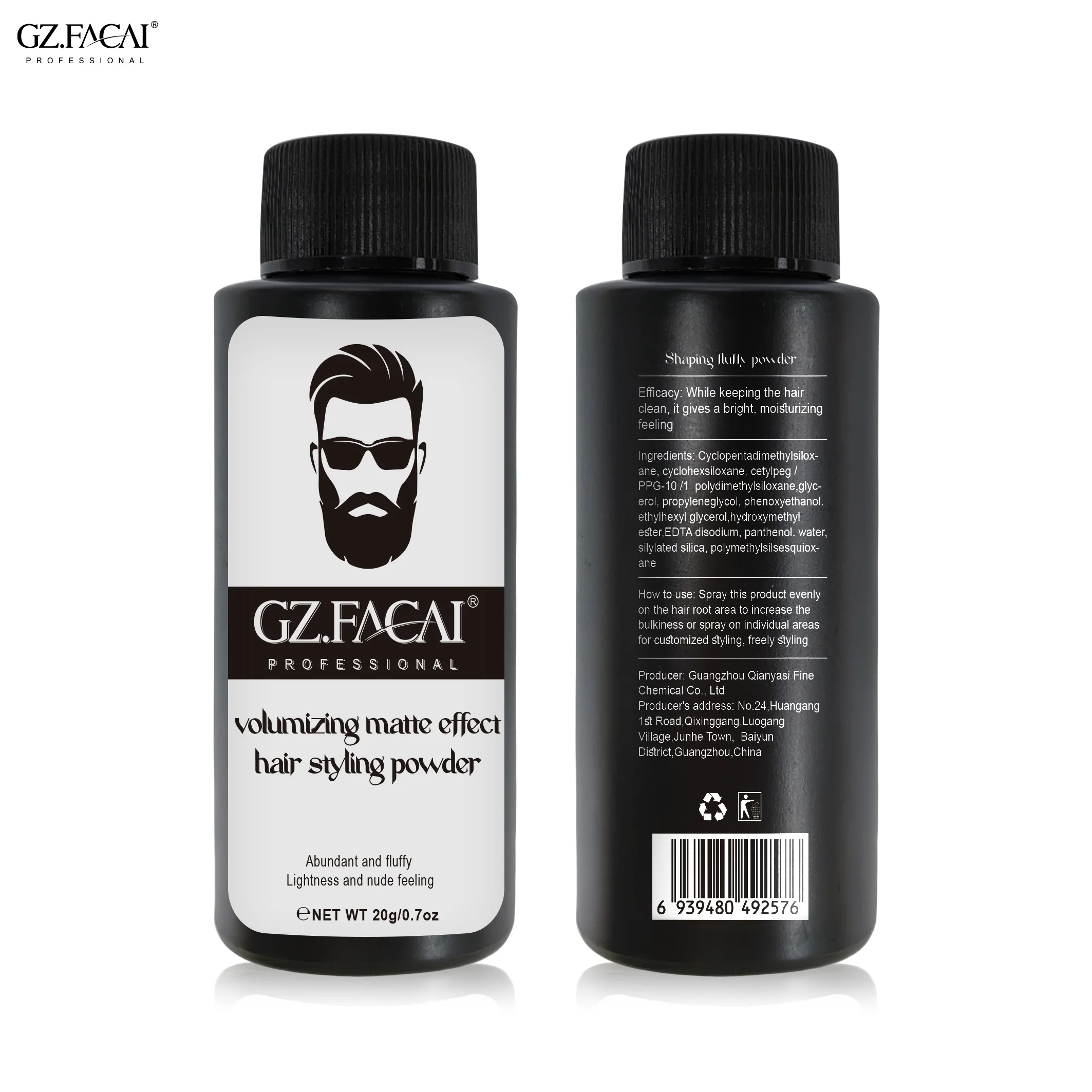 Private Label Barber Fluffy Hair Volumising Texturizing Powder Wax Best Hair Styling Products For Men 20g 27g