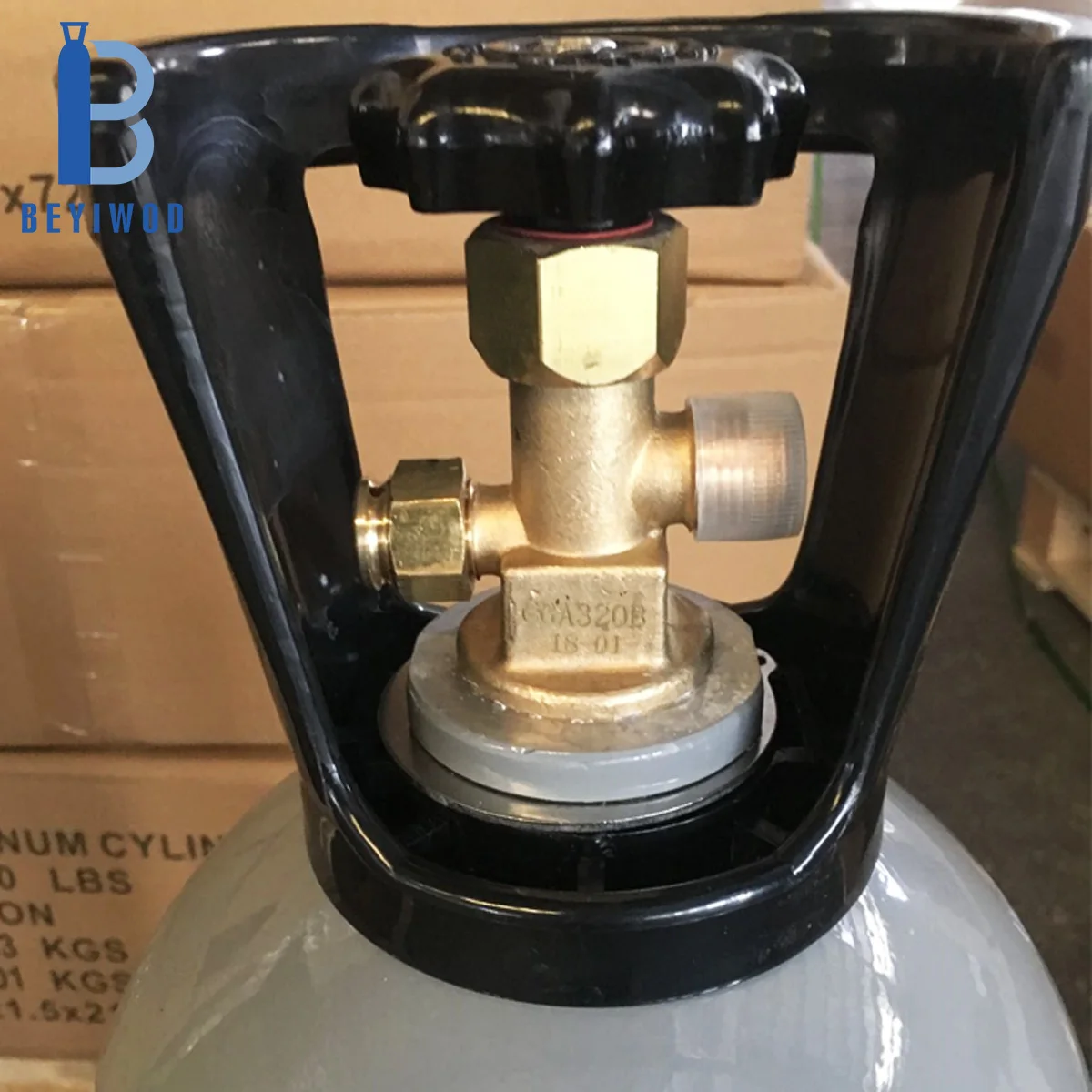 China cheap Co2 Beer brewing cylinder 5LB 10LB 20LB 13.4L co2 aluminum cylinder  with CGA320 valve and plastic handle