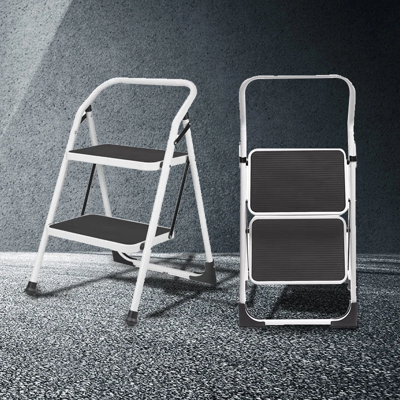 Quality Assurance 80cm Steel Library Ladder 330lb 2 Step Folding Multipurpose Ladders