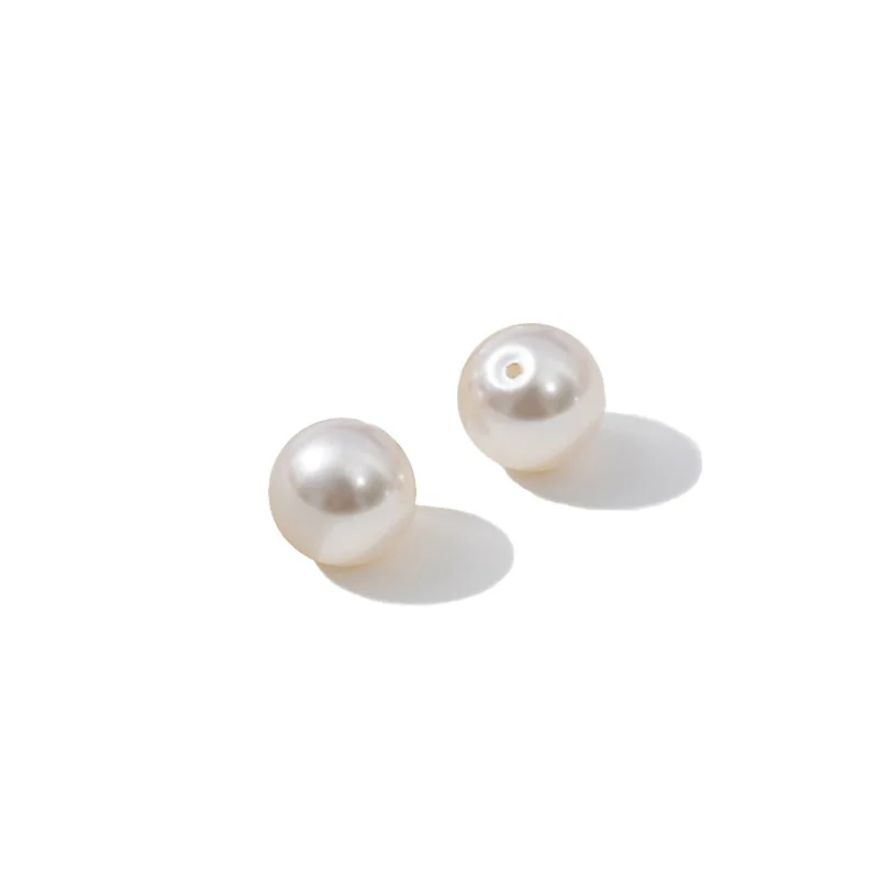 Loose beads glass pearl electroplating handmade DIY jewelry beaded semi-finished accessories loose beads straight hole
