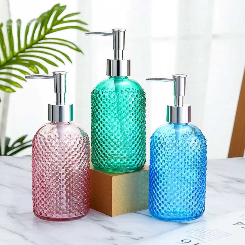 Nordic Luxury Bathroom soap dispensers Set European style glass soap dispensers Bathroom Set toilet organizer