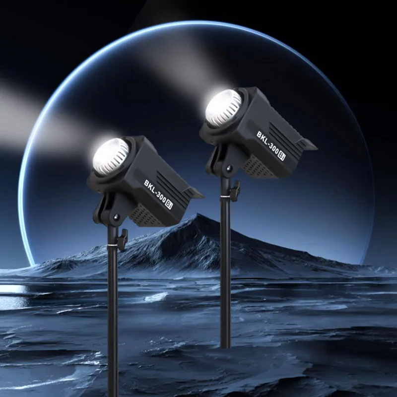 Прочное Оборудование BKL-300BI 120w 3200-5600K непрерывного cob светодиодные осветительные приборы для видеокамеры