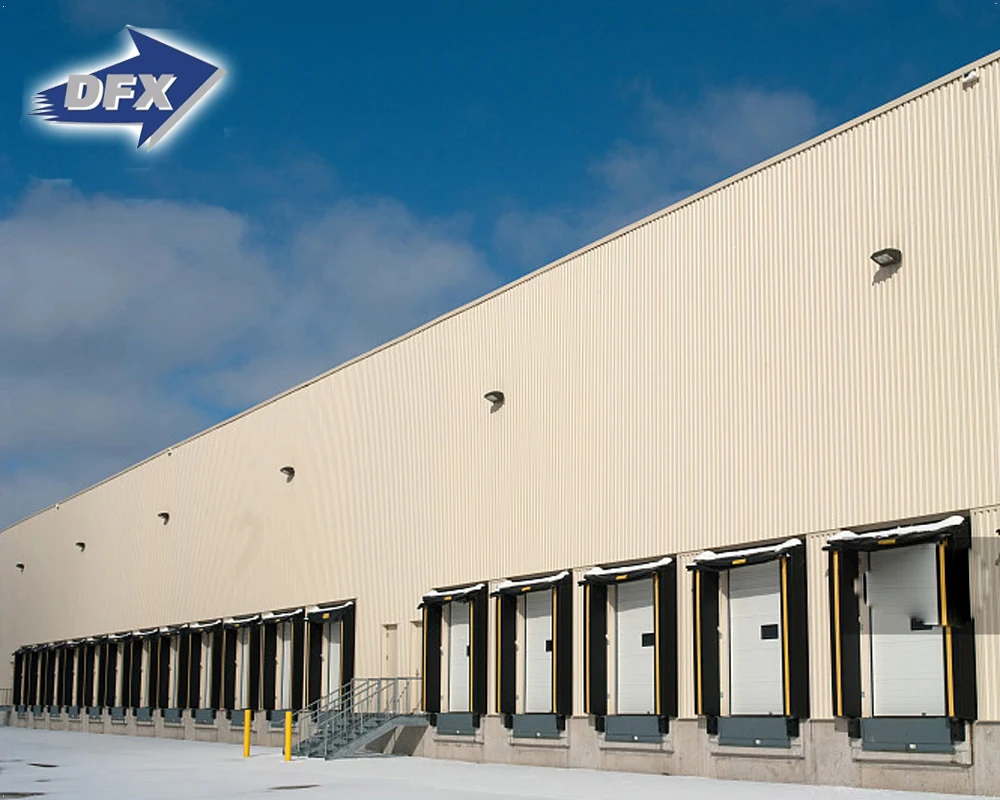 Prefabricated  ce iso  industrial  workshop shed  steel structure  distribution center storage warehouse  with loading docks