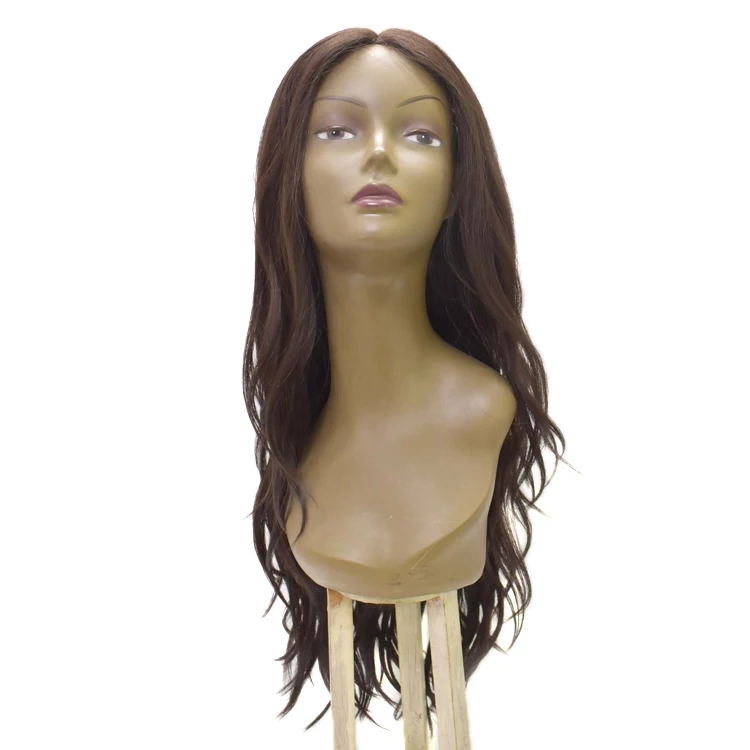 Novelties Supplier Cheap High Temperature Resistant Synthetic Pelucas Body Loose Ocean Wave Wavy Hairline Lace Wig