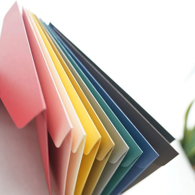 Бумажный конверт с принтом на заказ, Радужный конверт ручной работы, цветные перламутровые конверты, бизнес-конверт, подходящий для офиса