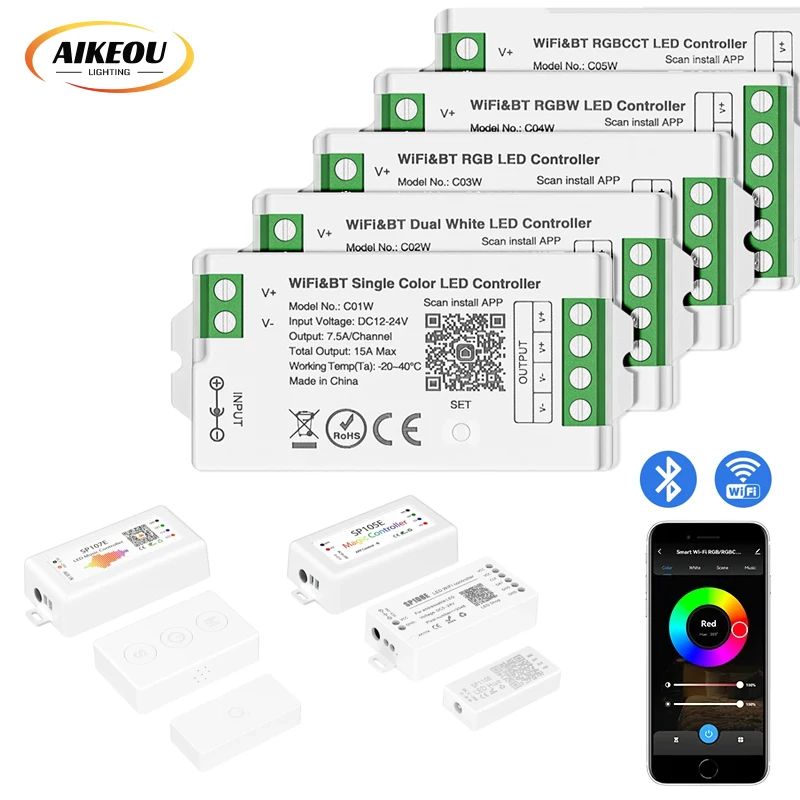 Высококачественная Светодиодная лента для управления приложением гибкая светодиодная светодиодный контроллер