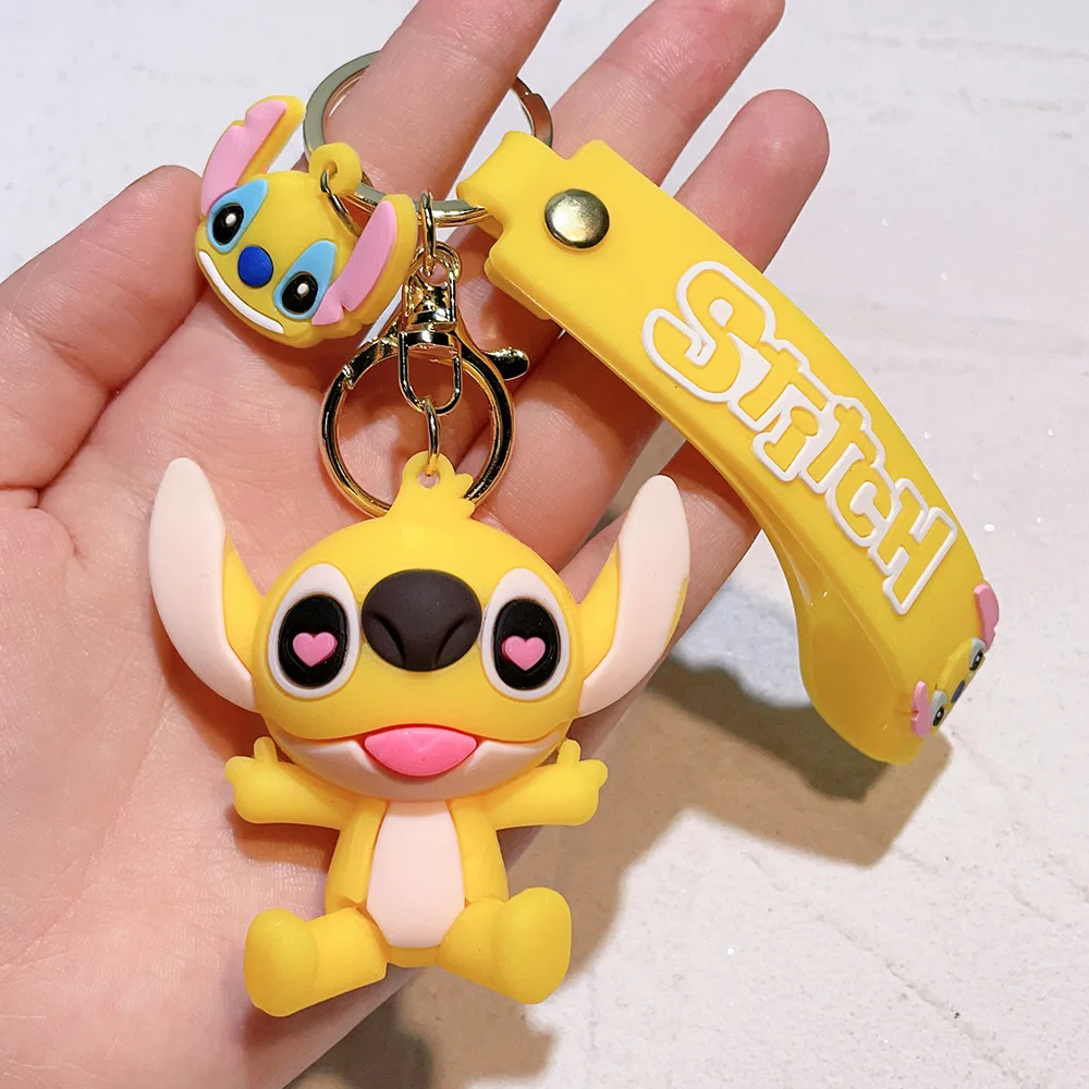 3d Cartoon Pvc Keychain Custom Stitch Doll Plastic Promotional Gifts Keyring Key Chain