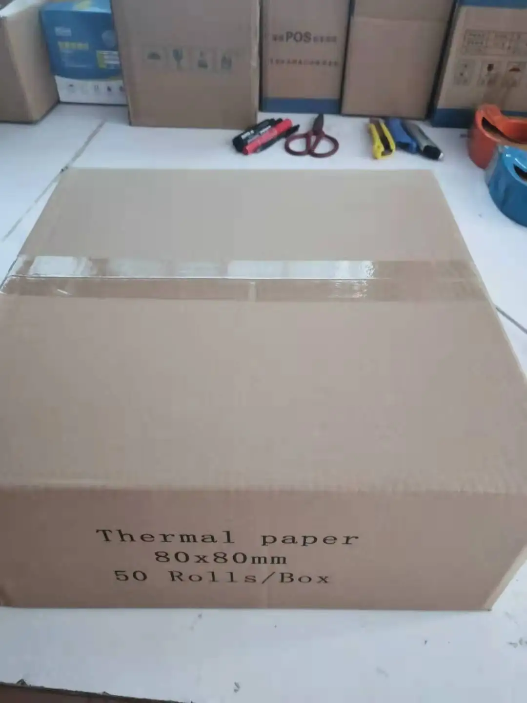 Высококачественные бумажные термобумажные рулоны 80*80 мм без сердечника