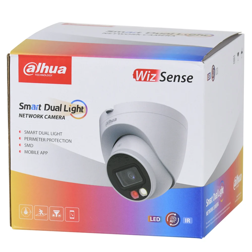 Dahua IPC-HDW2849T-S-IL 4 МП 8 МП умная двойная лампа с фиксированным фокусом глазного яблока WizSense сетевая камера IPC-HDW2449T-S-IL