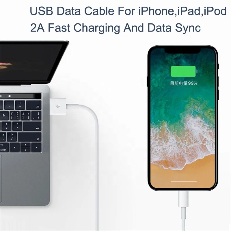 Премиум оптовая продажа 1 м 3,3 фута 2,1 а быстрый USB-кабель для iPhone 7 8 X зарядный кабель