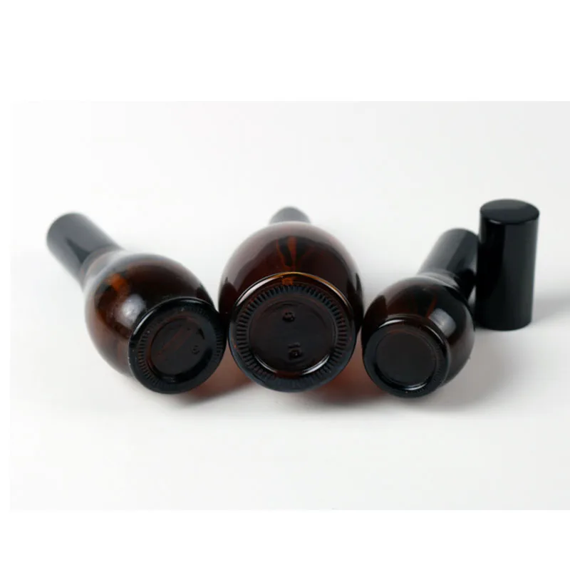 Avertan 10ml 30ml 50ml 100ml The gourd shape empty spray glass amber hydrolat  glass perfume bottle with spray