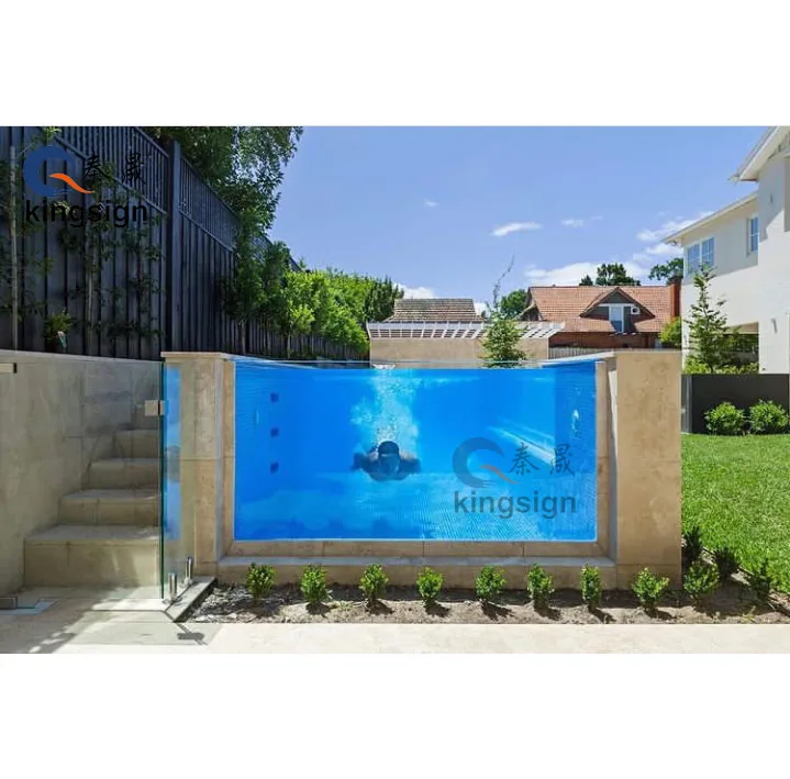 KINGSIGN Custom acrylic glass panel for swimming pools acryl sheet outdoor above ground wall