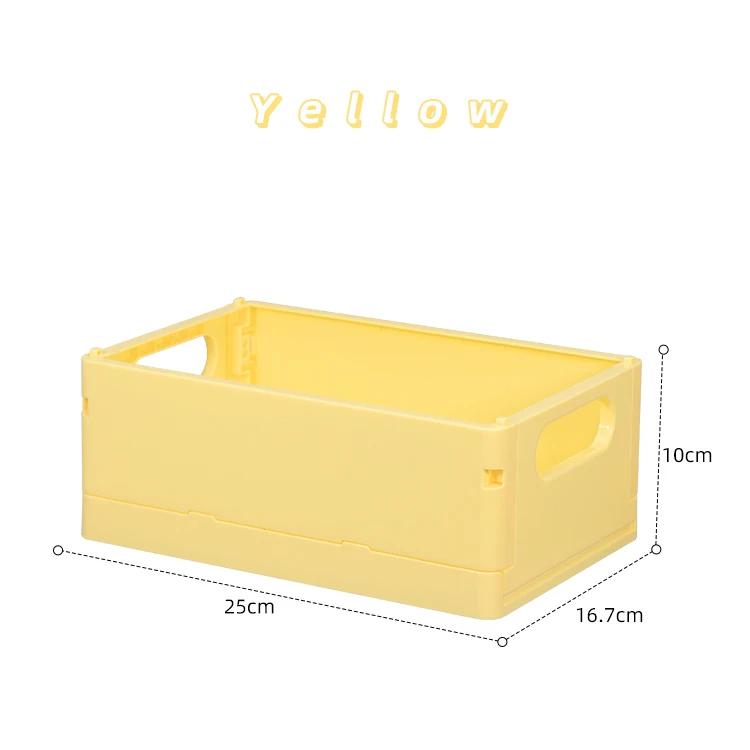 2022 Shunxing New Product Folding Storage Crate Box Portable Stackable Desktop Plastic Box Collapsible Box For Cosmetic Storage
