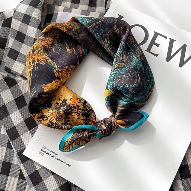 wholesale plain white silk scarves custom silk scarf digital print 16* 145cm silk scarf