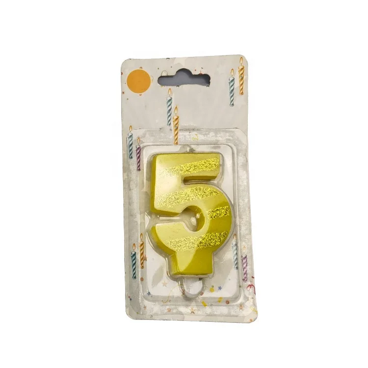 Party Birthday cake Birthday candle Personalized gold powder Numeral  candle cake candles