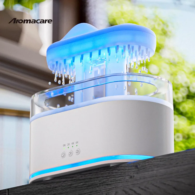 500Ml Air Aromatherapy Night Light Humidifier Rain Cloud Aroma Diffuser With Rain Sound