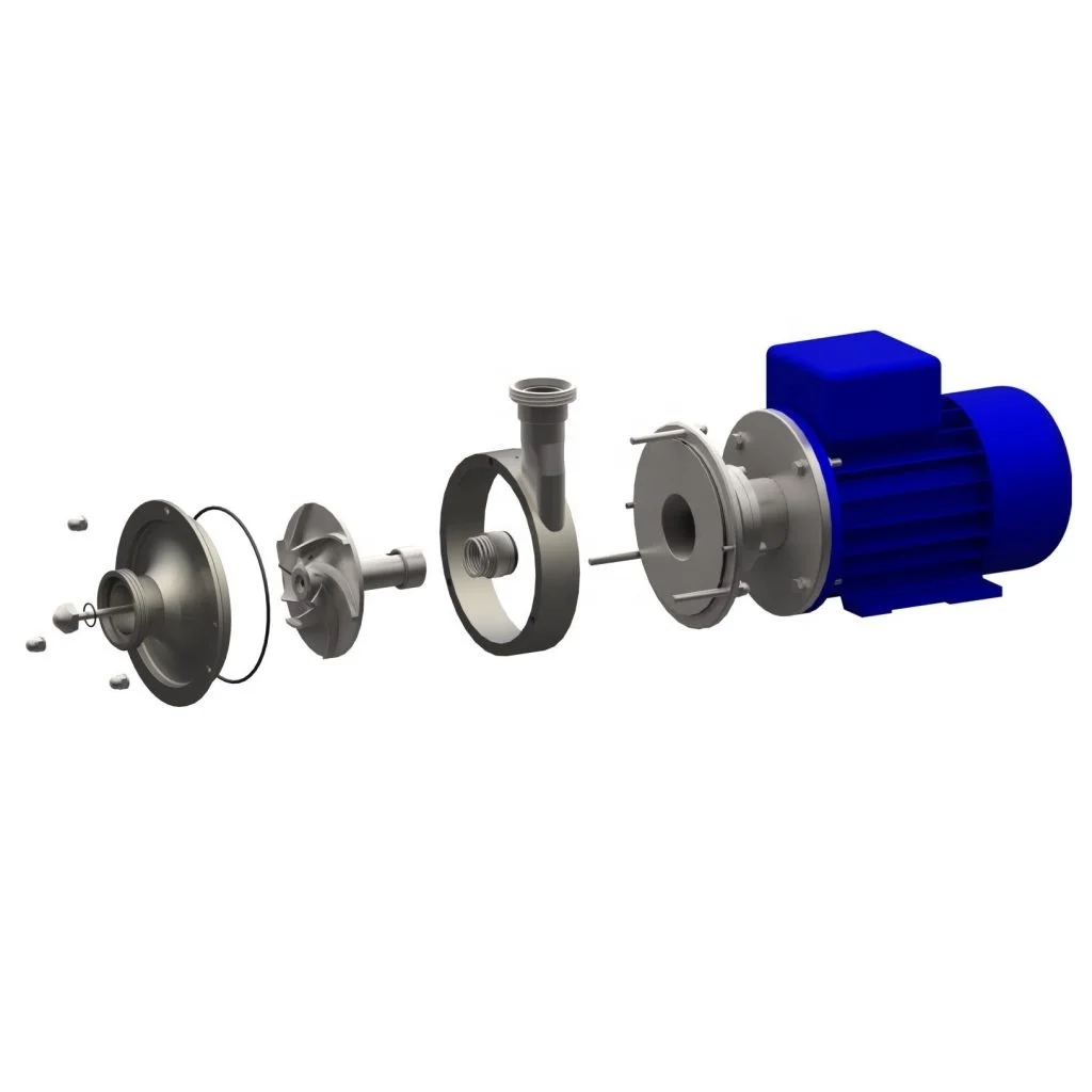 Stainless Steel SS304 Sanitary Milk Centrifugal Pump with Open Impeller