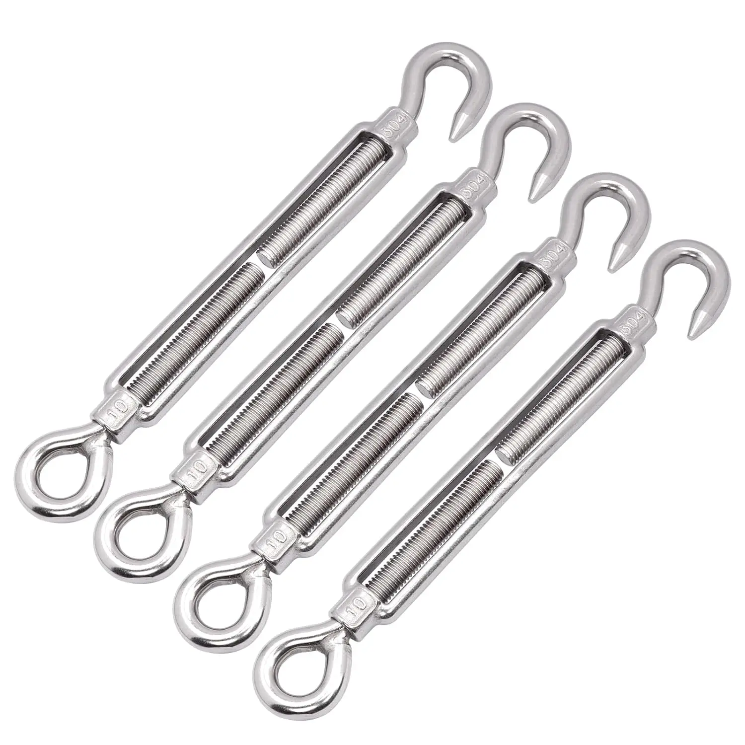 Turnbuckle Wire Tensioner Rope Strainer Stainless Steel Hook Eye Cable Tension