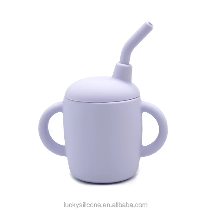 2022 Hot selling BPA Free Unbreakable Toddler Open Learning Cups Infants Drinking Silicone Baby Training Cup