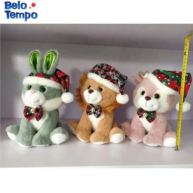 Оптовая продажа с фабрики новые милые мягкие недорогие игрушки рекламные рождественские 25 см плюшевые