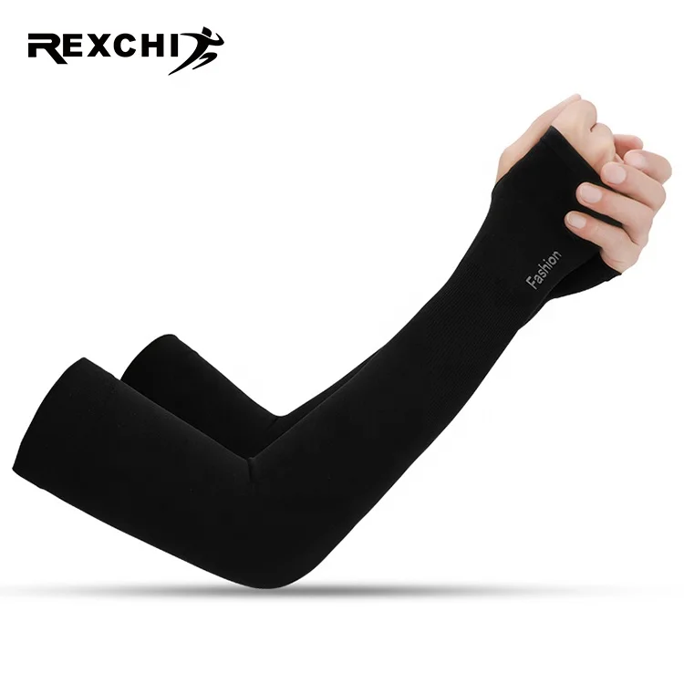REXCHI HB31  Wholesale Compression Custom Outdoor Sports Arm Sleeves Guard Hand Arm Sleeve Brown