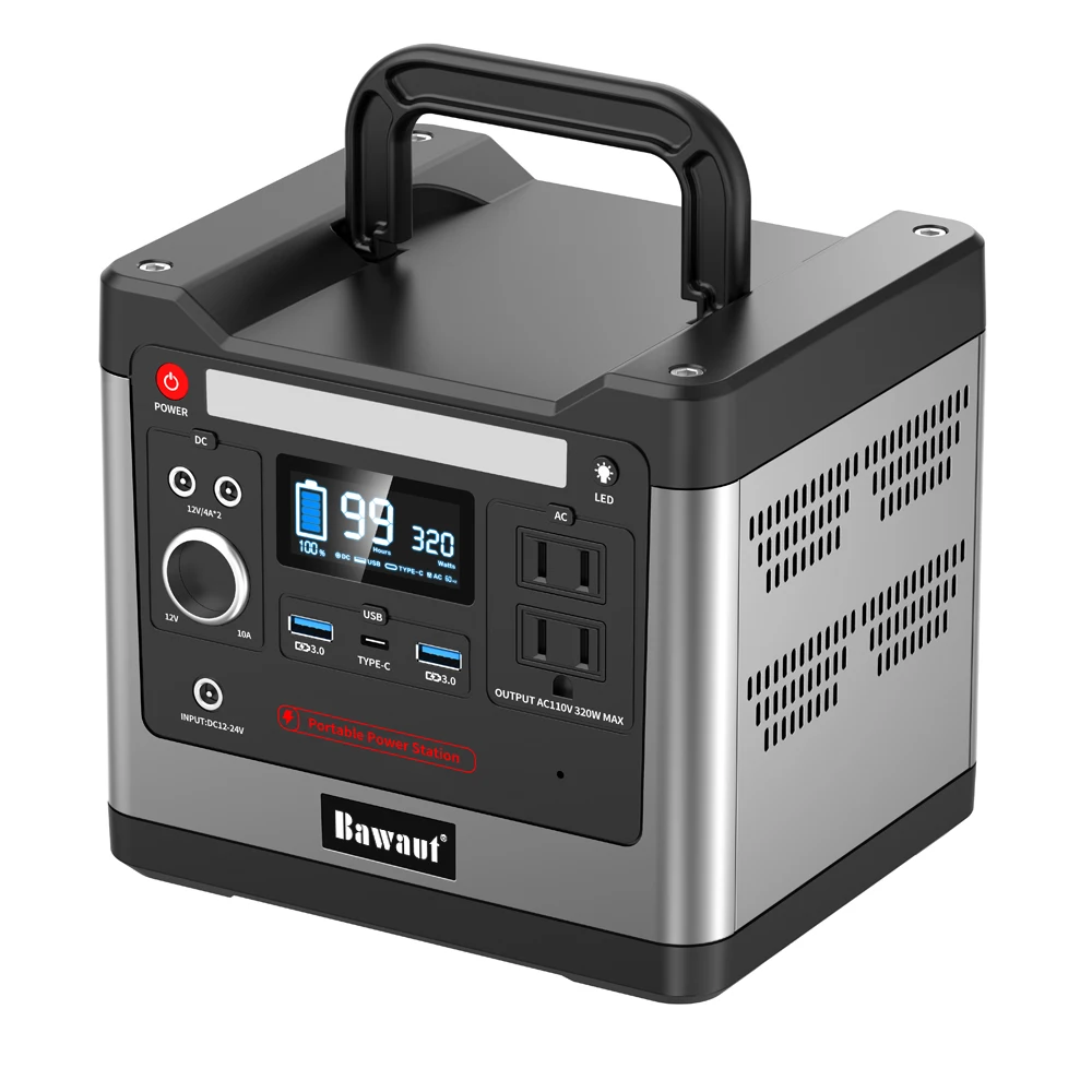  Bawaut 300W 300Wh портативная электростанция 110V 220V для FCC аддитивного цветового пространства (лаборатории тестирования электроприборов США (ETL) улицы кемпинга дома мобильных устройств на