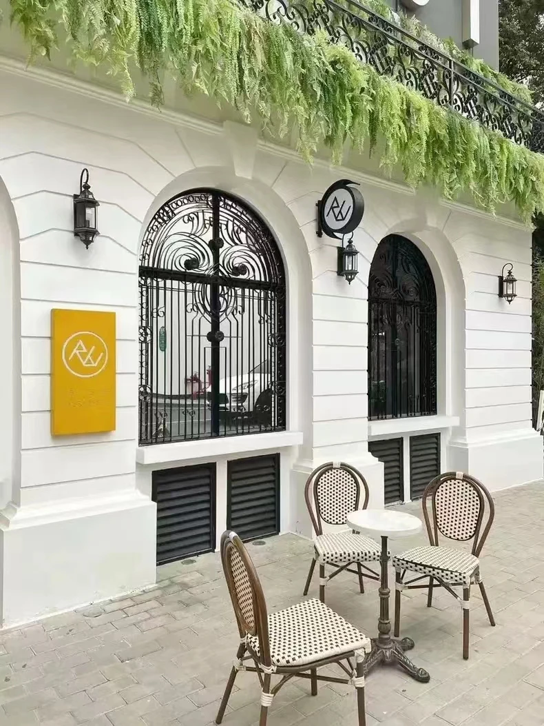 Wholesale Vintage Furniture Outdoor French Rattan Bistro Parisian Chairs For Cafe Restaurant Chair Bistro