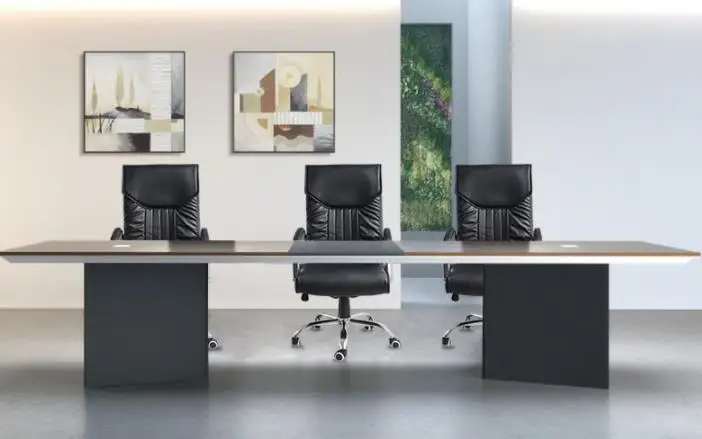 Leather Office Chair Comfortable Adjust Back Chair With Wheels Meeting Room Chair