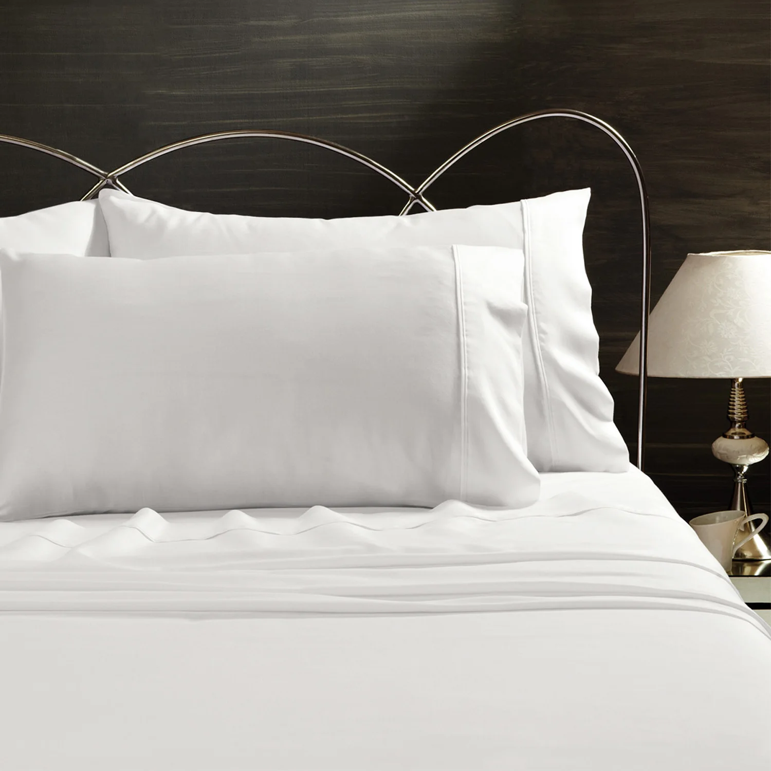 55cm x55cm satin band cotton table napkins