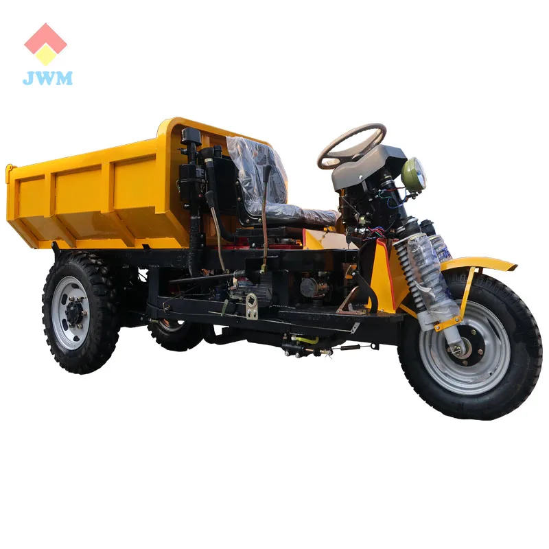 Jinwang Loading 2000kg 3 Wheels Diesel Cargo Tricycle Diesel Tipper Trike Small Dump Truck With Diesel Engine Mining Dumper