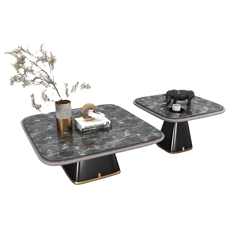 Горячая Распродажа, квадратный черный мраморный журнальный столик из массива дерева, журнальный столик с ножками, черный современный журнальный столик, мебель для гостиной