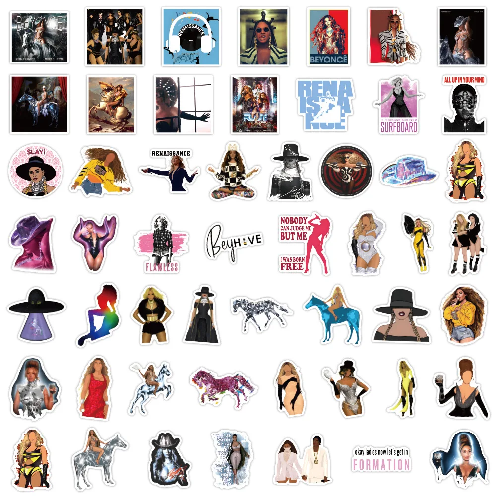 50Pcs Beyonce Renaissance Graffiti Stickers Renaissance Car Skateboard Decoration Sticker Waterproof Pvc Stickers