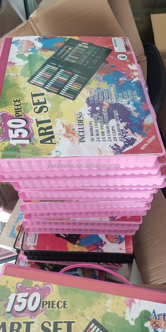 School Children Art Drawing Set Watercolor Pen and Coloring Crayons Kids Crayons Art Set 68pcs 150pcs 42pcs kids colors set